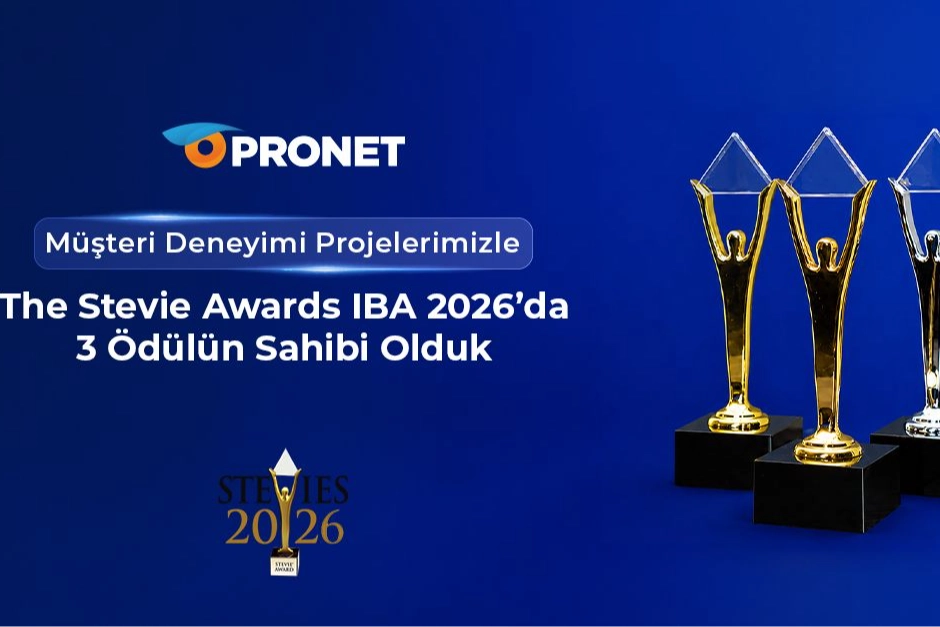 Pronet’in Müşteri Odaklı Hizmet Dönüşümüne 3 Stevie Ödülü!